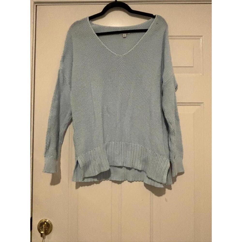 Women's‎ Lucky Brand powder blue slouchy sweater sz M #1403